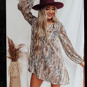 Small snake print tunic dress NWT